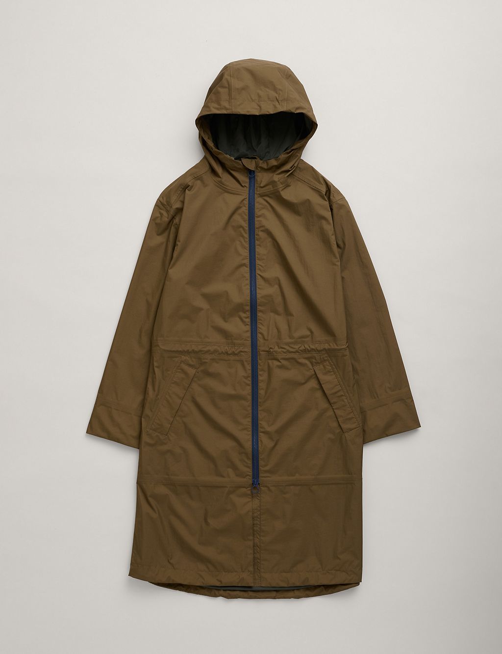 Waterproof Hooded Packaway Longline Raincoat 1 of 6