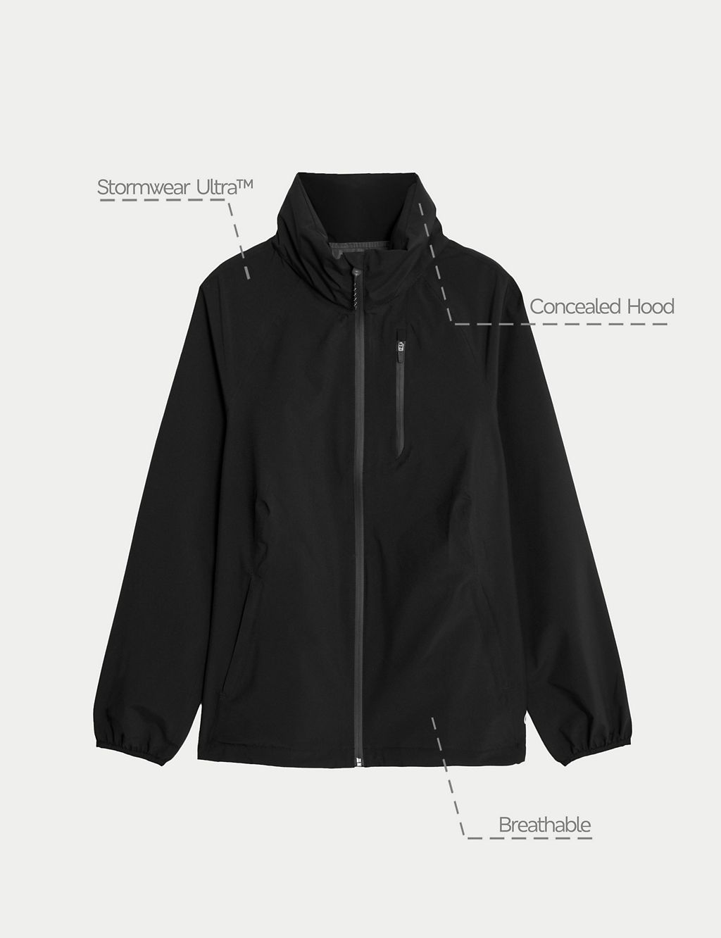 Waterproof Hooded Sports Jacket with Stormwear™ Ultra 9 of 9
