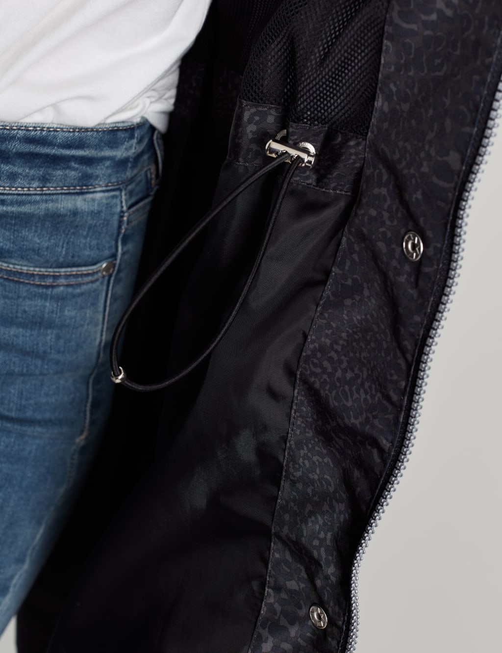 Waterproof Leopard Print Longline Raincoat Joules M&S