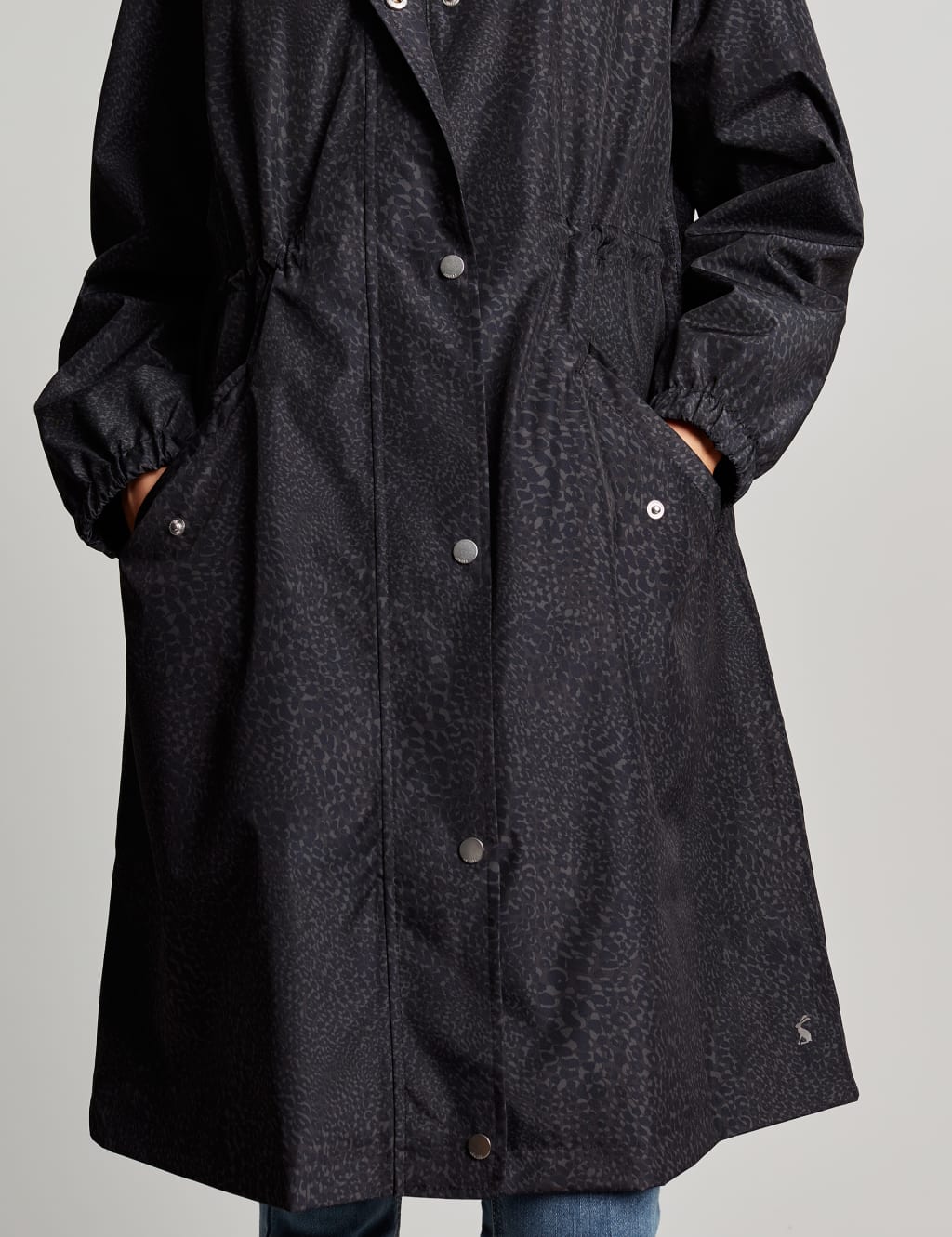 Waterproof Leopard Print Longline Raincoat Joules M&S
