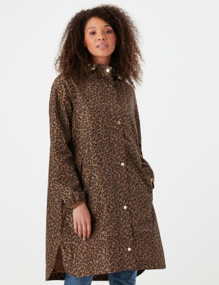 leopard waterproof coat