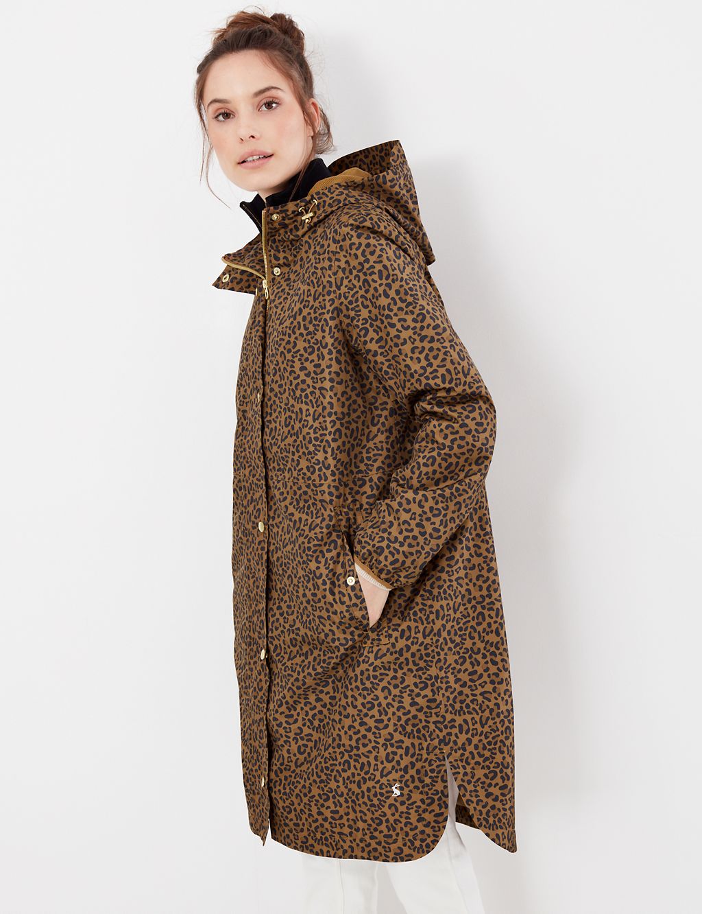 Waterproof Leopard print Longline Raincoat 4 of 7