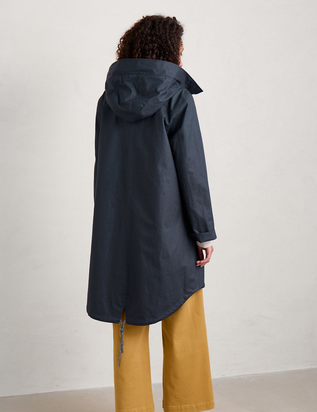 Waterproof Linen Rich Longline Raincoat 7 of 9