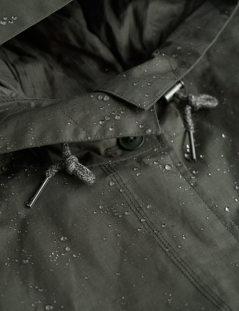 Waterproof Linen Rich Longline Raincoat 5 of 7