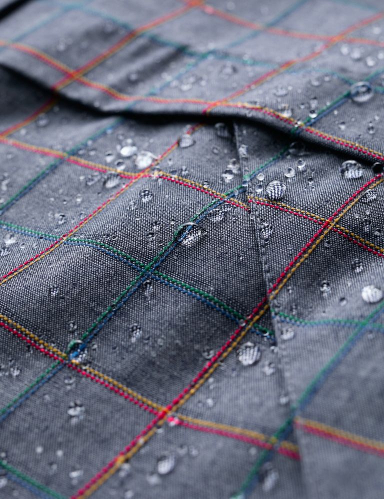 Waterproof Organic Cotton Check Print Jacket 5 of 7