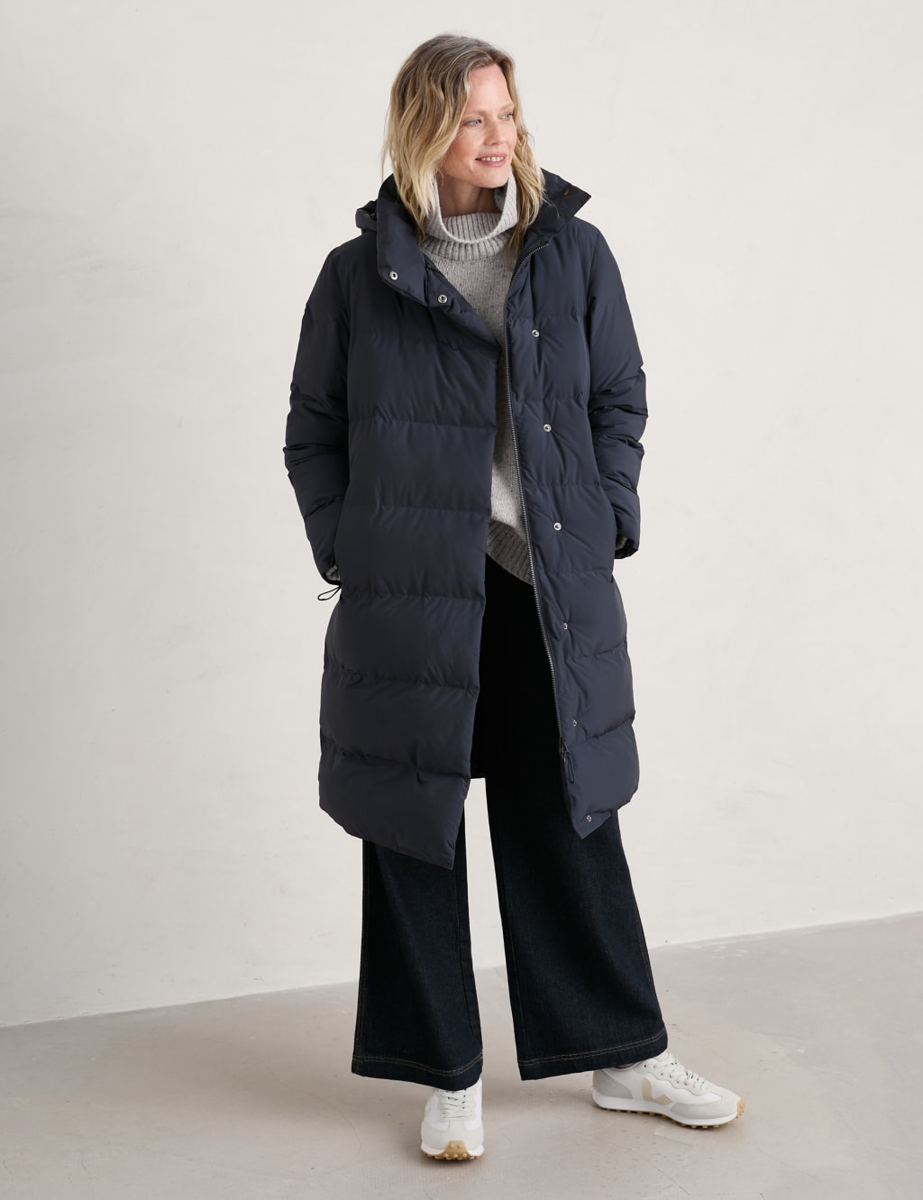 Waterproof Padded Longline Puffer Coat Seasalt Cornwall M&S
