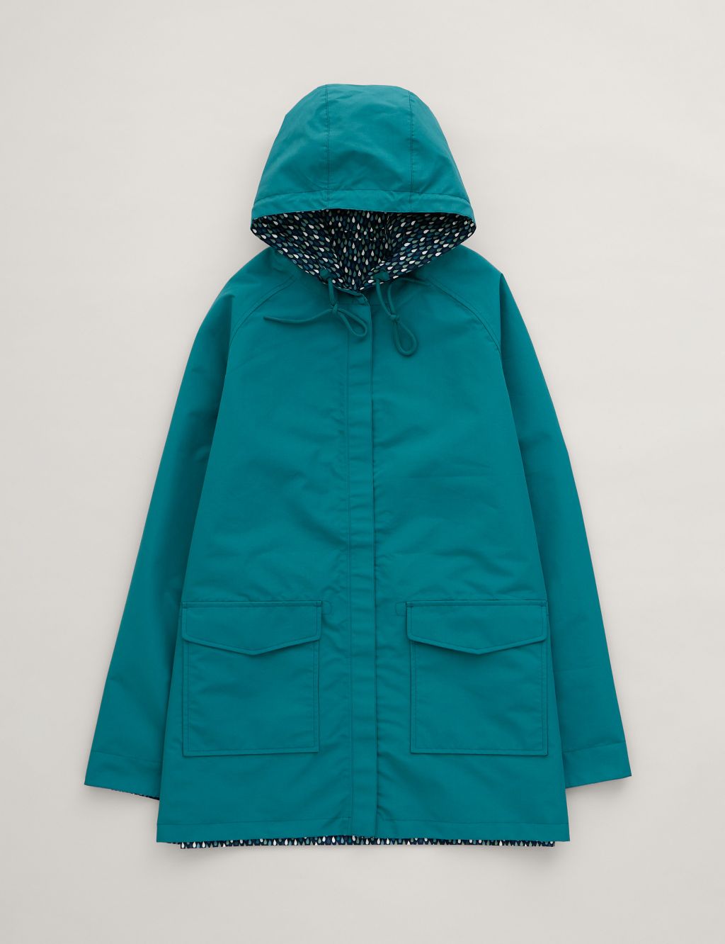 Waterproof Reversible Hooded Raincoat 1 of 5