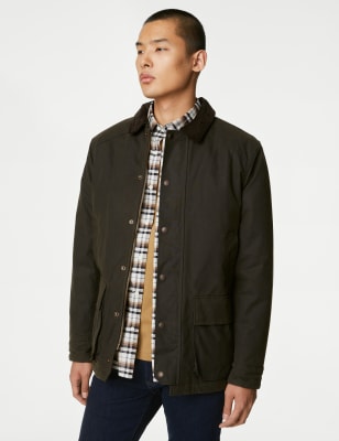 Marks and spencer indigo cheap waxed jacket