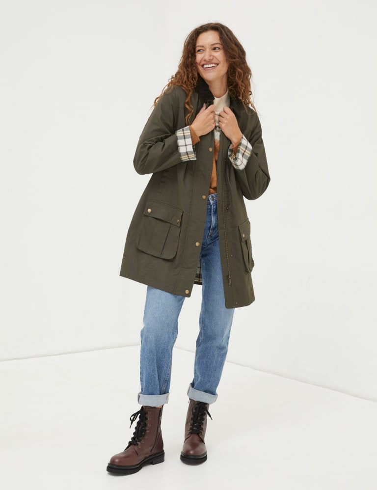 Fat face wax jacket womens top