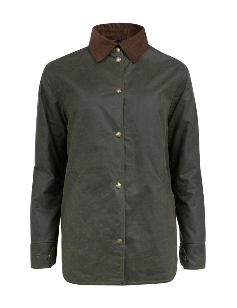 Waxed Pure Cotton Relaxed Utility Jacket 2 of 7
