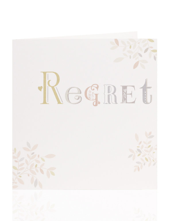 Wedding Regret Card Image 1 of 2