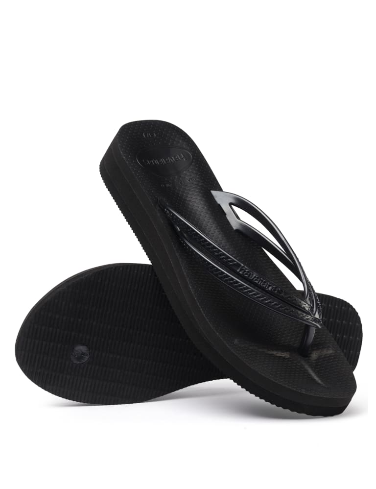 Black wedge havaianas sales