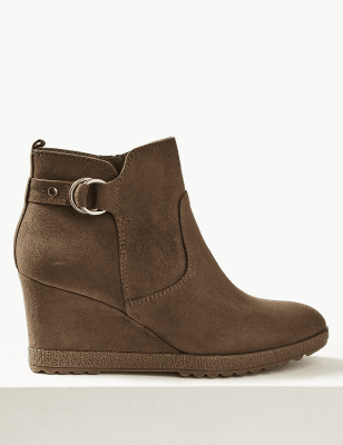 ankle boots wedge heel