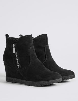 Wedge heel clearance ankle boots uk