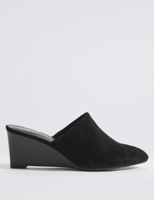 Wedge sale mule shoes