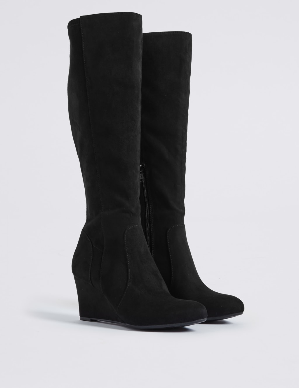 knee high boots wedges