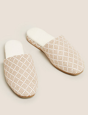 Wedge Square Toe Mule Slippers Image 2 of 6