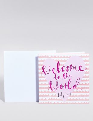 Welcome Baby Girl Card Image 1 of 2