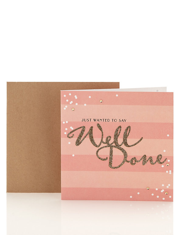 Well Done Gold Glitter Card Image 1 of 2