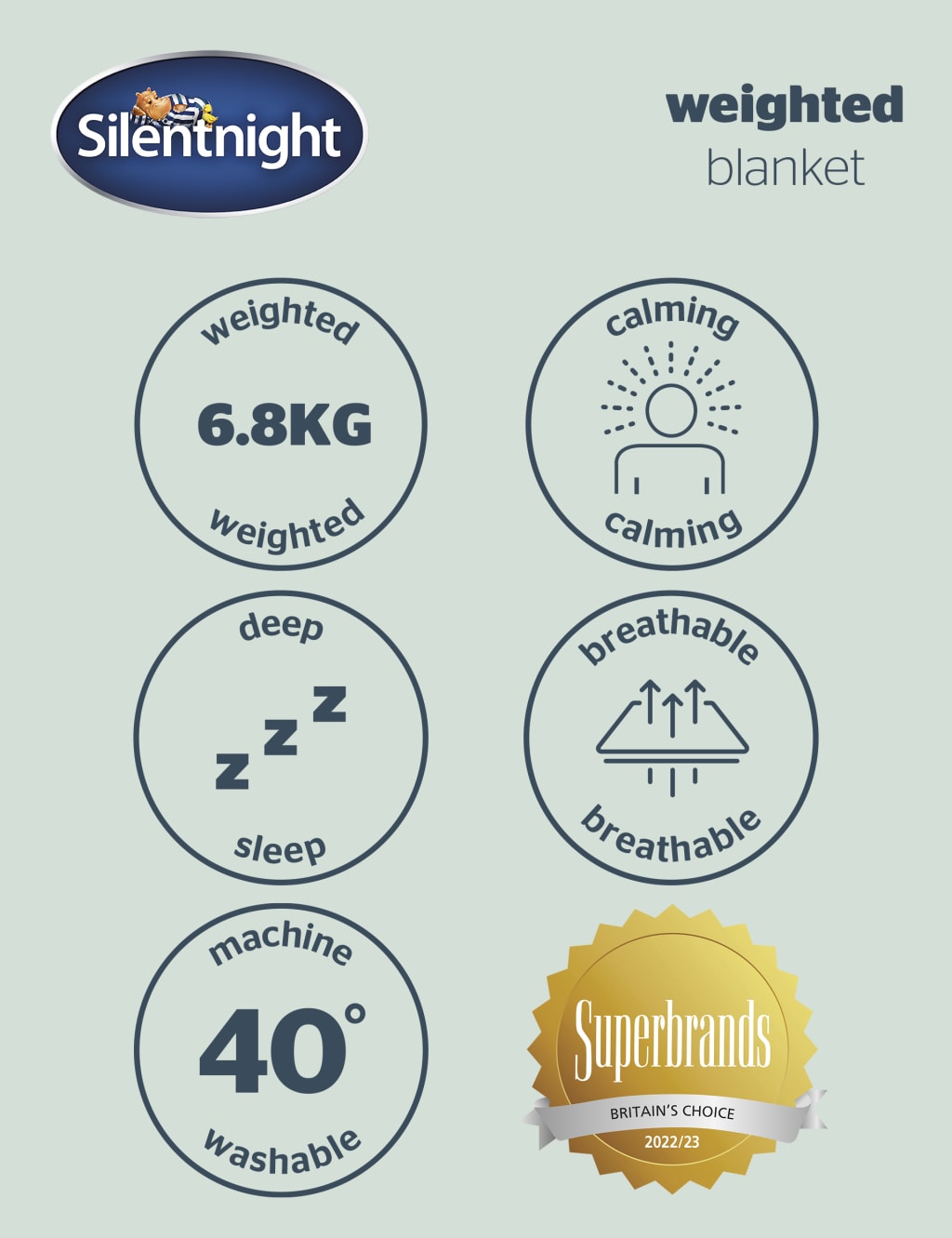 Silentnight weighted blanket 9kg best sale