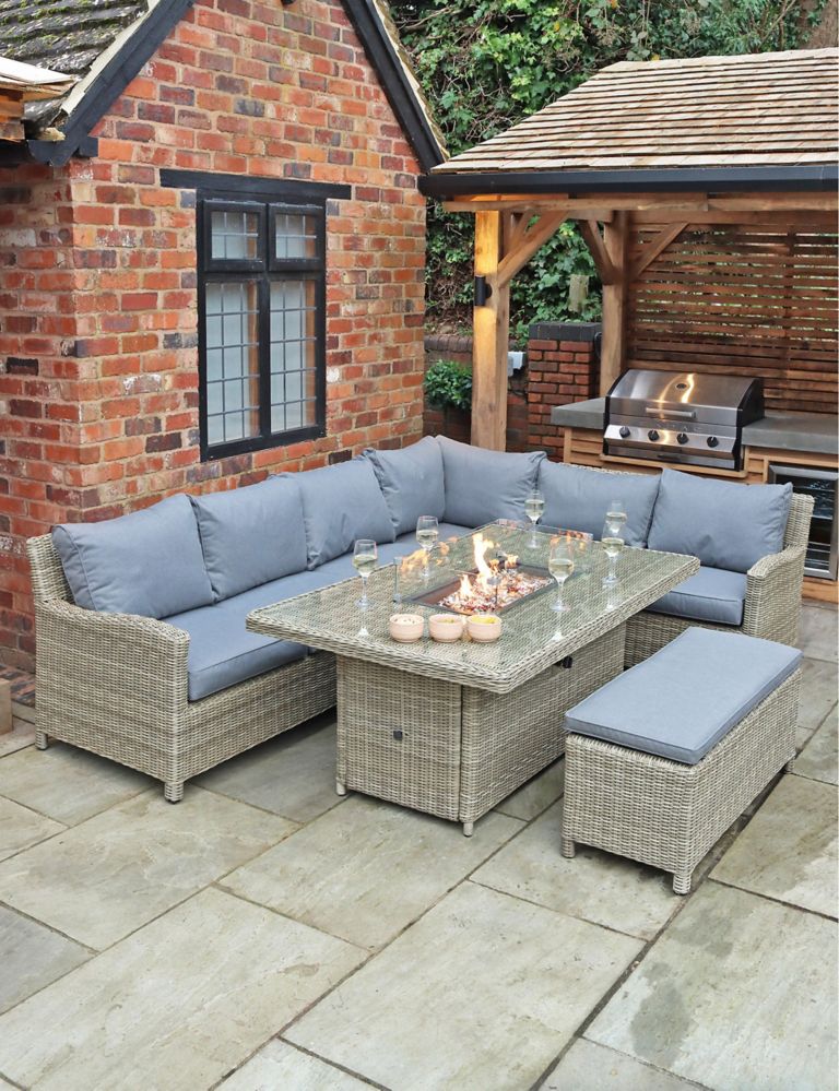Wentworth 8 Seater Fire-Pit Lounge Set 1 of 8