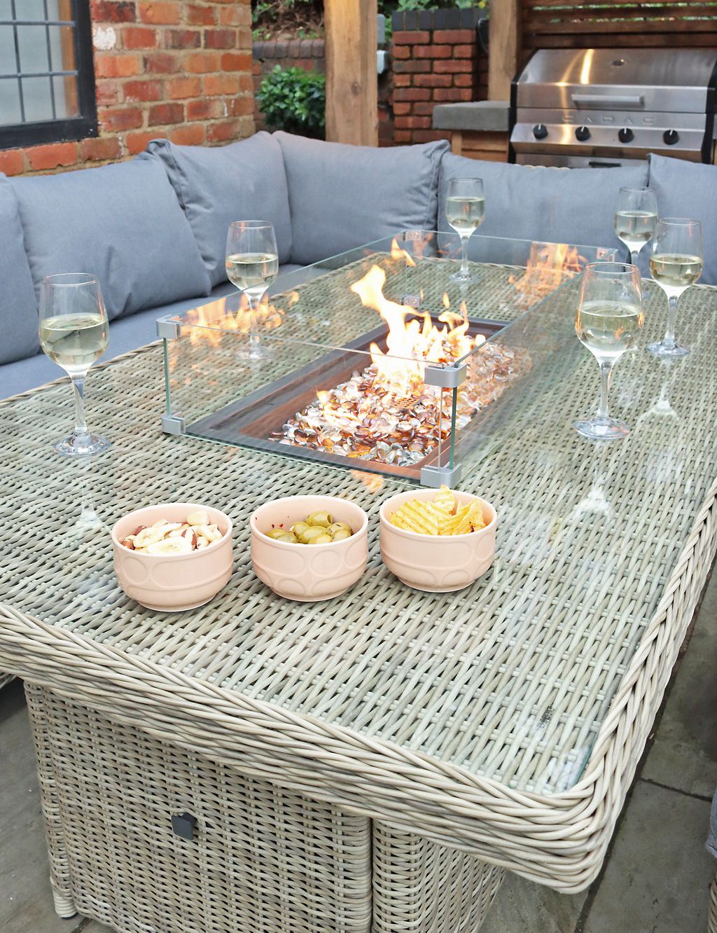 Wentworth 8 Seater Fire-Pit Lounge Set 2 of 8