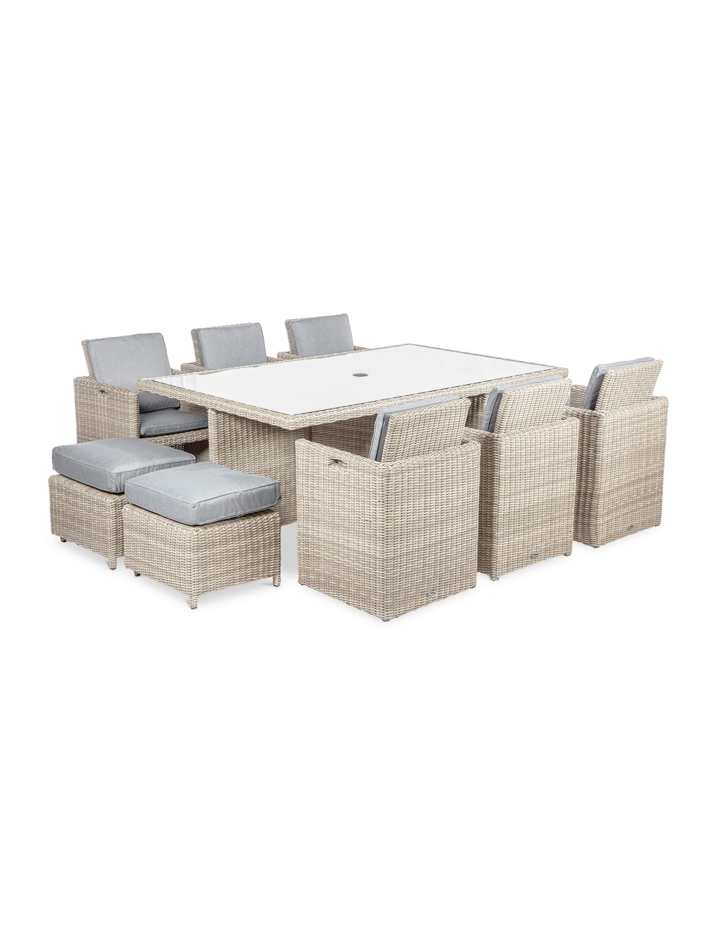 Wentworth Rattan 10 Seater Garden Dining Set | Royalcraft | M&S
