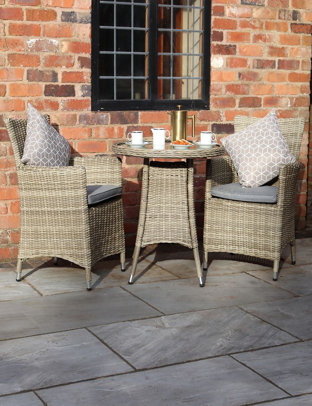 Wentworth Rattan Bistro Table & Chairs 2 of 6
