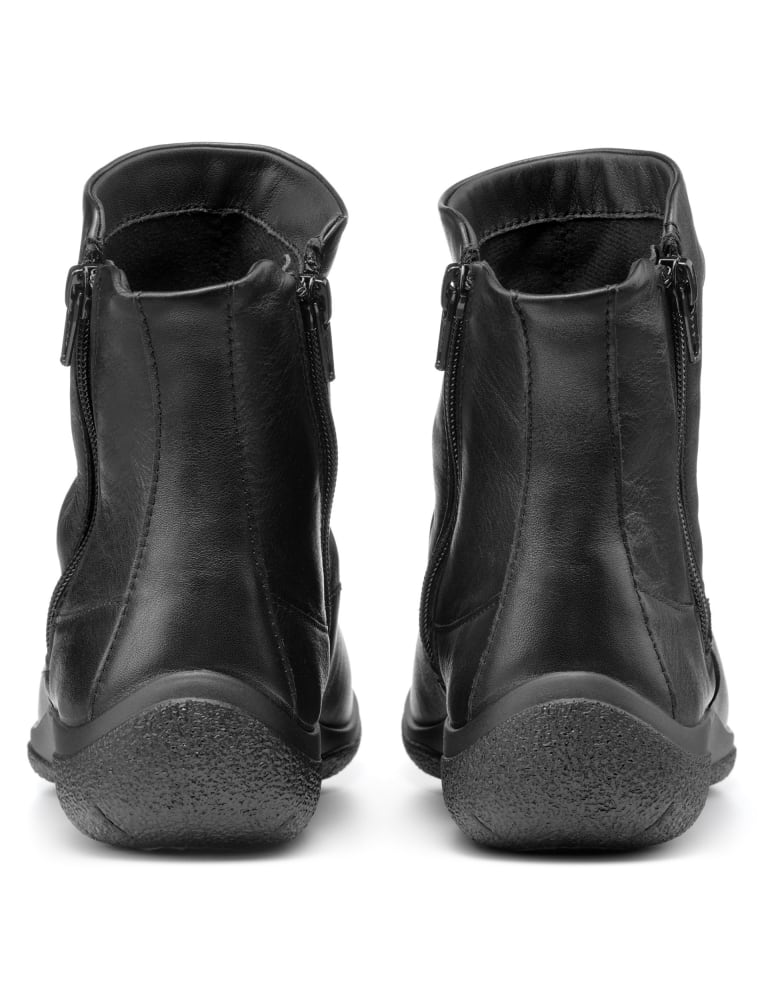 Soft leather flat ankle sales boots
