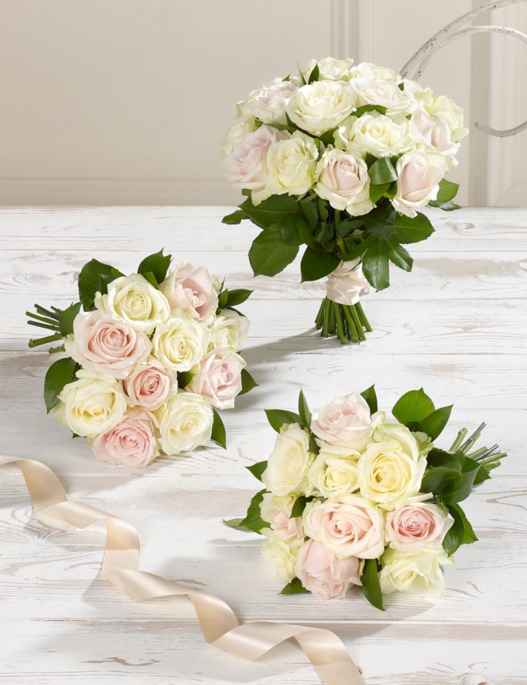White & Pink Luxury Rose Wedding Flowers - Collection 1 1 of 1