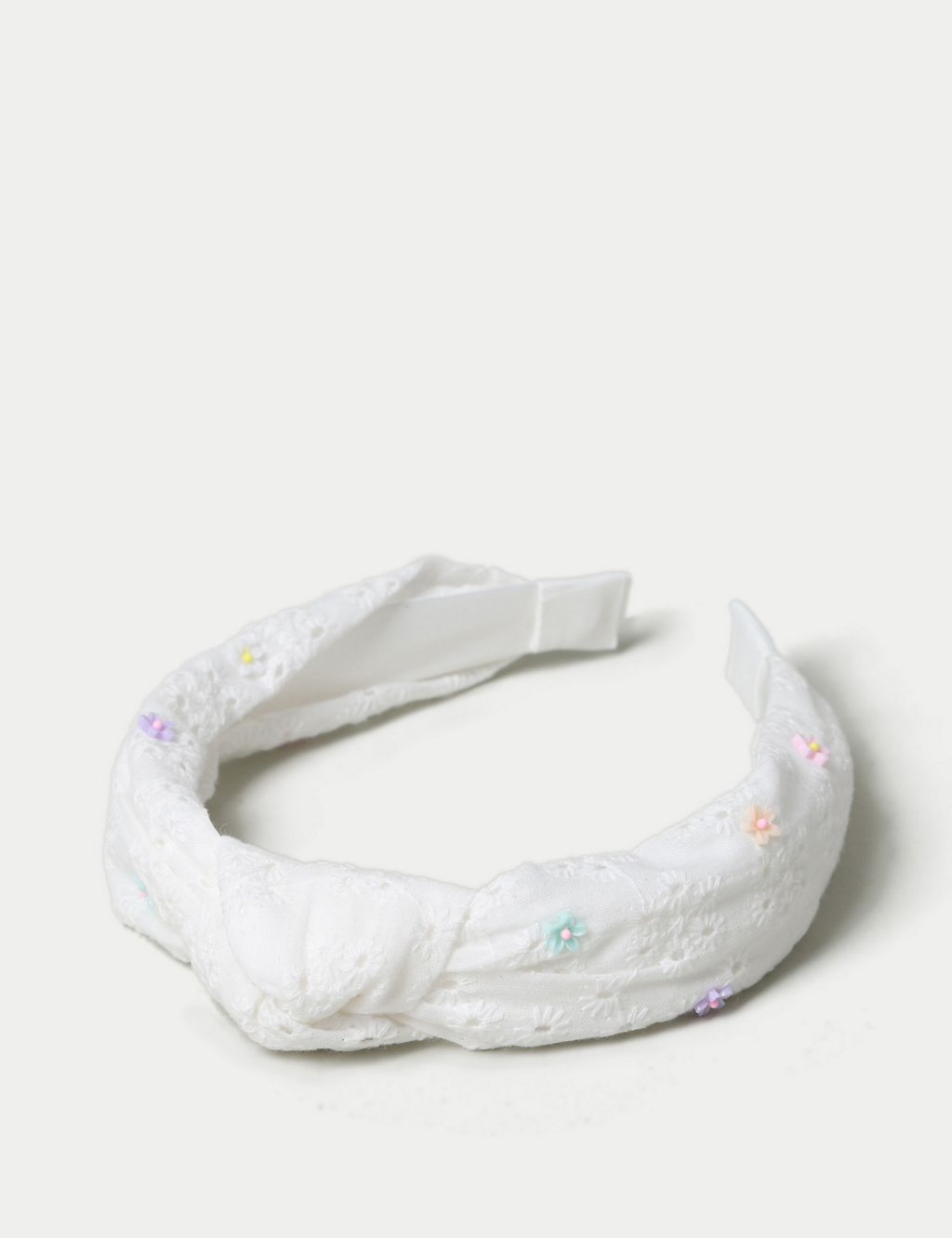 White Knot Floral Headband 2 of 3