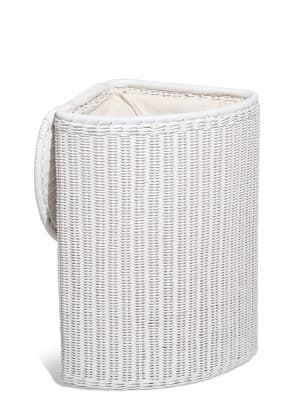 White Rattan Corner Laundry Basket M S + washing clothing, linen & other items, including reusable laundry hamper bag up to 71c (the virus is killed with a hot wash, this is dependent on type of fabric). white rattan corner laundry basket