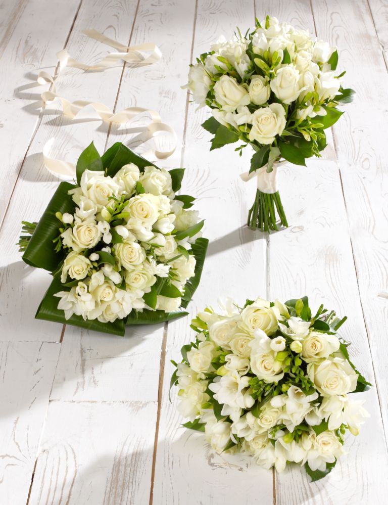 White Rose & Freesia Wedding Flowers - Collection 1 1 of 1