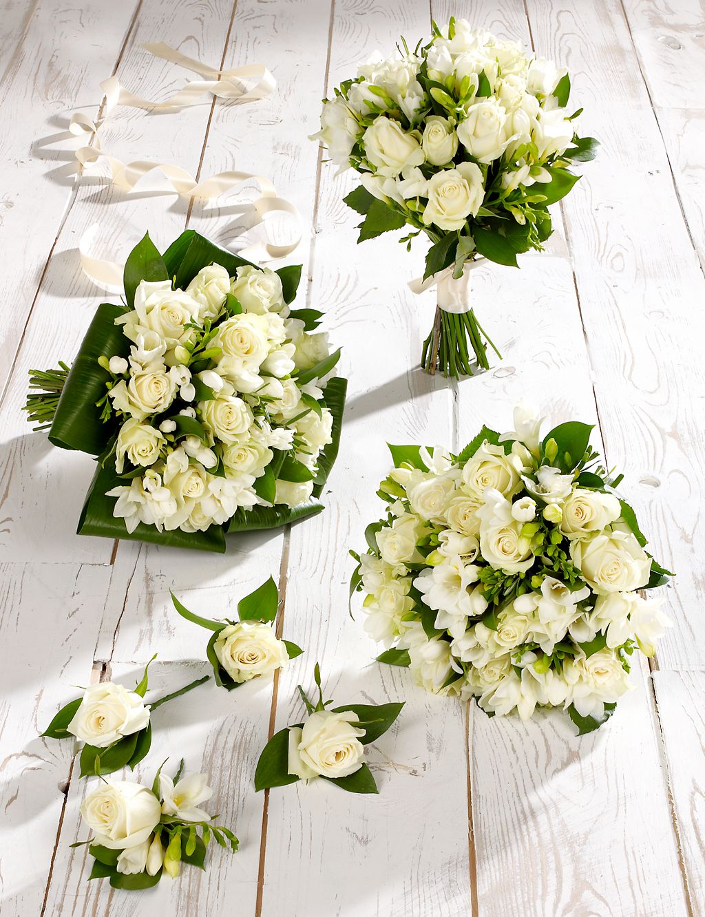 White Rose & Freesia Wedding Flowers - Collection 2 1 of 1