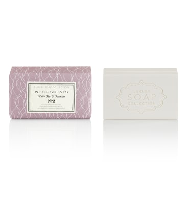 White Scents White Tea & Jasmine Luxury Gift Soap 200g M&S