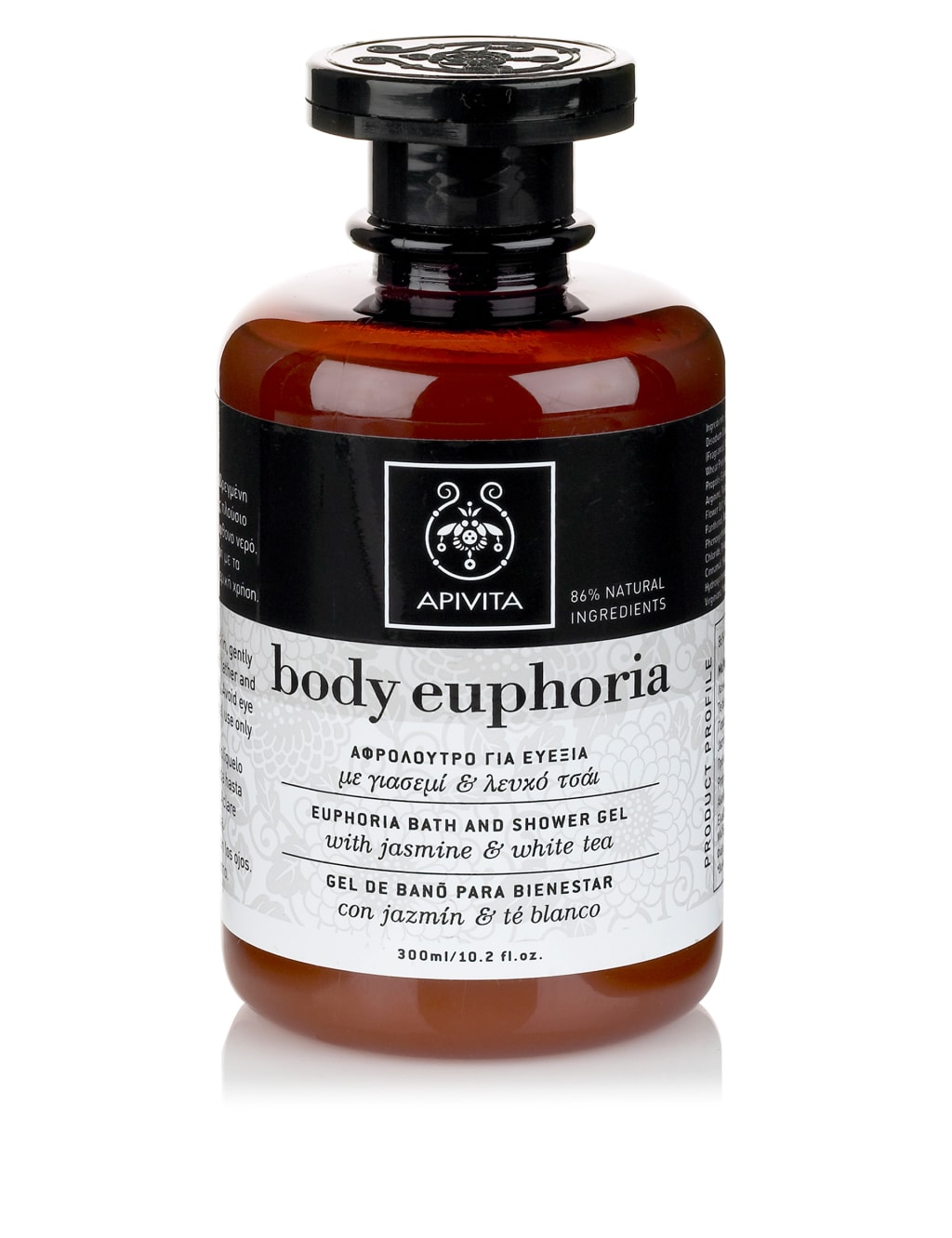 White Tea & Jasmine Shower Gel 300ml APIVITA M&S