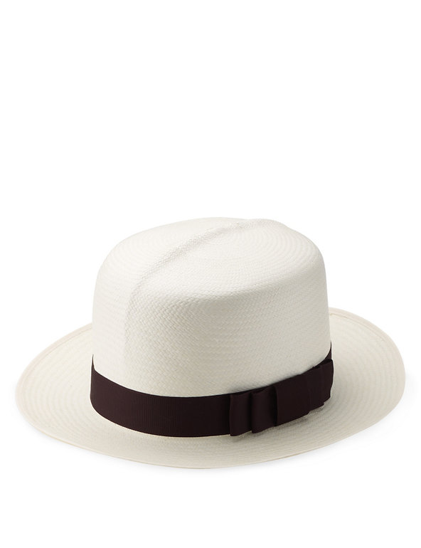 Wide Brim Foldable Panama Hat Image 1 of 1