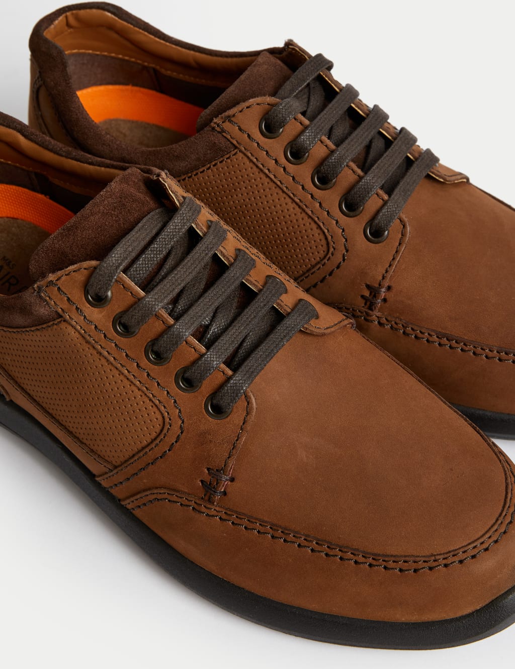 Wide Fit Airflex™ Leather Derby Shoes 2 of 4