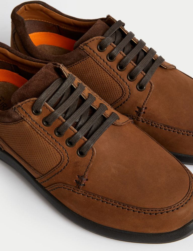 Wide Fit Airflex™ Leather Derby Shoes 3 of 4