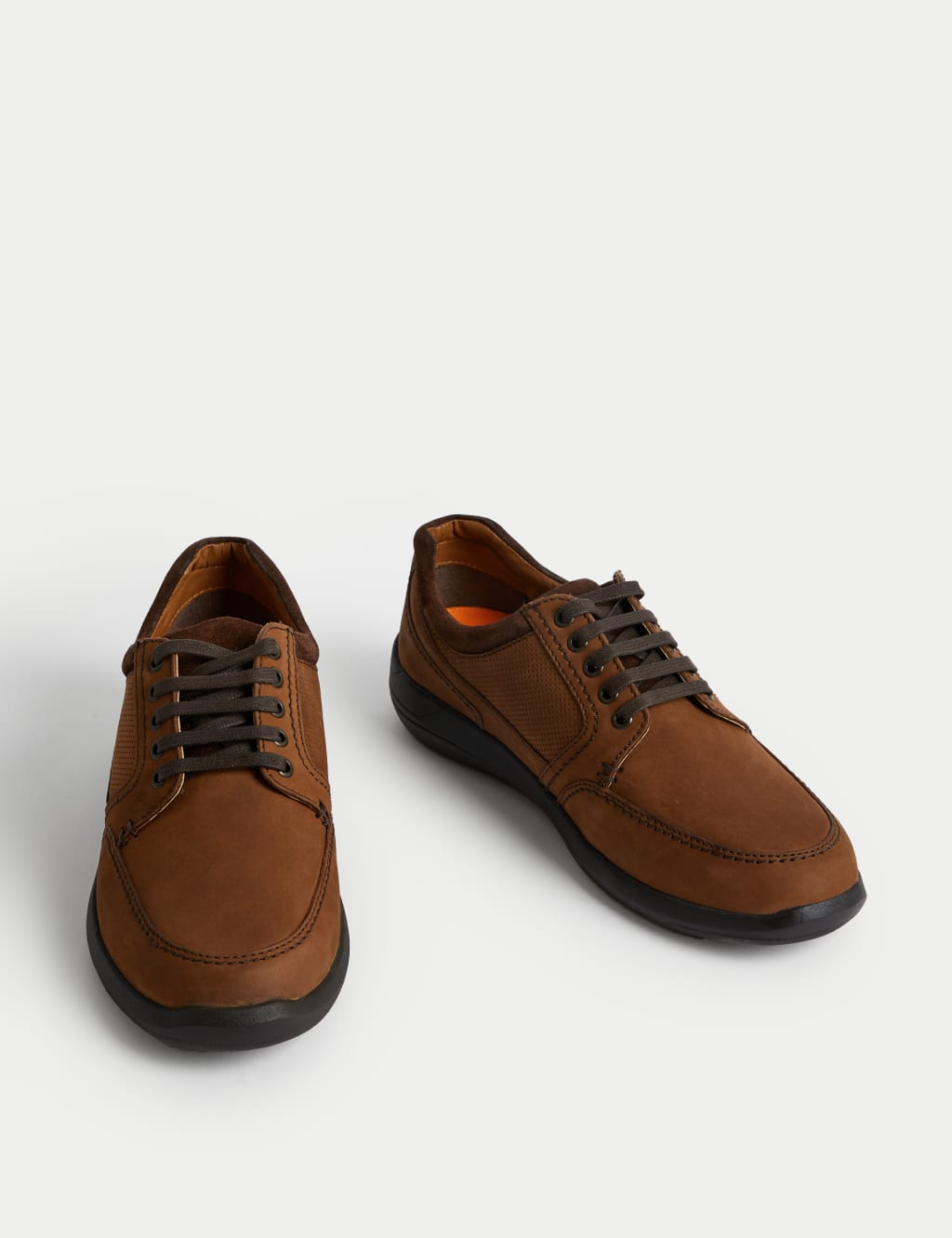 Wide Fit Airflex™ Leather Derby Shoes 1 of 4