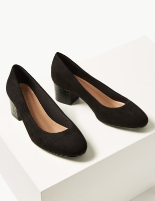 marks and spencer navy court shoes