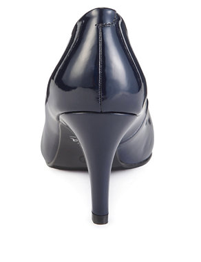 Wide Fit Almond Toe Stiletto Mid Heel Court Shoes with Insolia® Image 2 of 4
