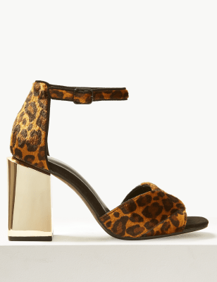 leopard print heels wide fit