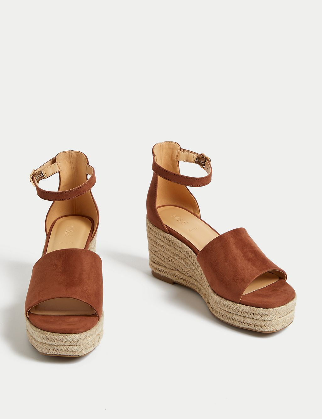 Wide Fit Ankle Strap Wedge Espadrilles 1 of 3