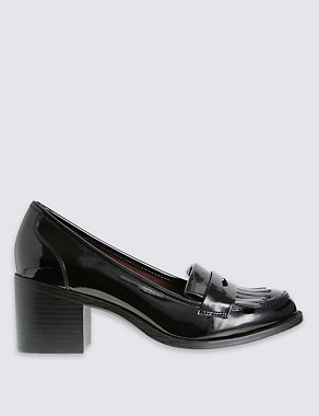 Wide Fit Block Heel Loafers with Insolia® Image 2 of 6