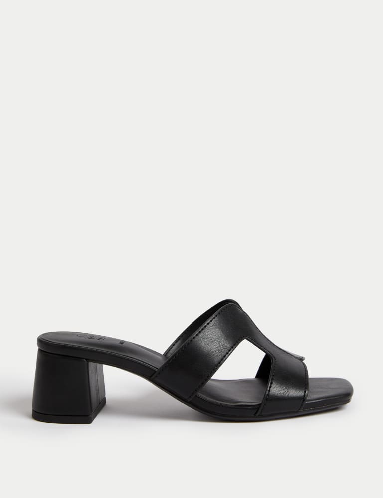 Black Wide Fit Block Heeled Sandals