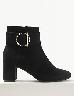 Wide Fit Buckle Ankle Boots Image 2 of 6