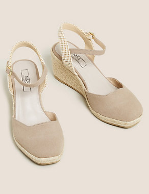 Wide Fit Canvas Wedge Espadrilles Image 2 of 6