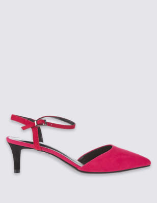 Wide fit hotsell pink kitten heels