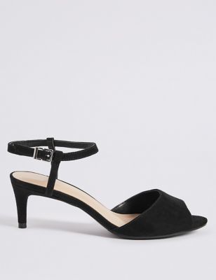 wide fit black kitten heels